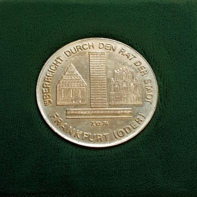 DDR Medaille Stadt Frankfurt/ Oder