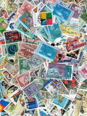 Australien, 300 verschiedene Briefmarken, von Alt bis Neu, Bedarf, gestempelt