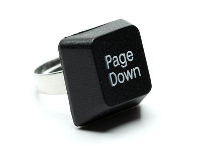 Page Down Taste Tastaturring PC Ring Miniblings Computer Tastatur schwarz