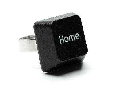 Home Taste Tastaturring PC Zeichen Ring Miniblings Computer Tastatur schwarz