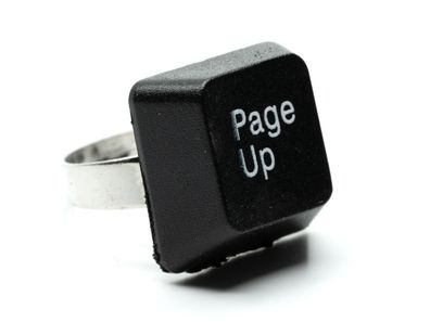 Page Up Taste Tastaturring PC Zeichen Ring Miniblings Computer Tastatur schwarz