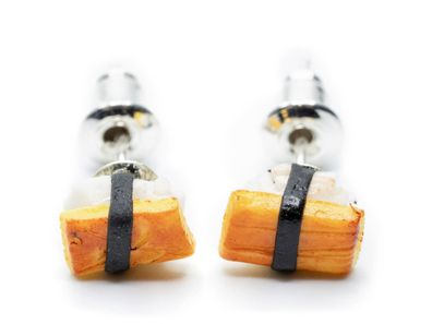 Sushi Ohrstecker Stecker Ohrringe Miniblings Handarbeit Japan Nigiri Tamago F