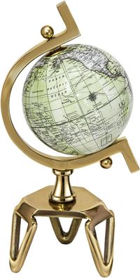 Antiker Globus, Schülerglobus Drehbar mit Metallfuß, Weltkugel geografisch