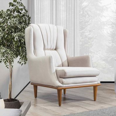 Hochwertiger Sessel Moderner weißer Luxussessel für Wohnzimmer Neu