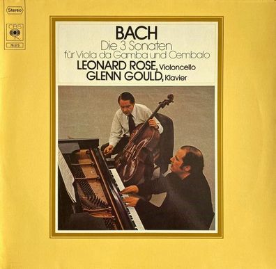 CBS 76 373 - The Sonatas For Viola Da Gamba