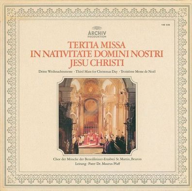 Archiv Produktion 198 036 - Tertia Missa In Nativitate Domini Nostri Jesu Christ