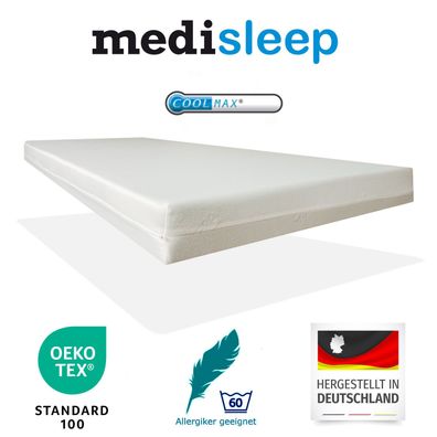 Comfort Rollmatratze Schaumstoff Bezug Coolmax 70 x 210 x 12 cm Härtegrad 1