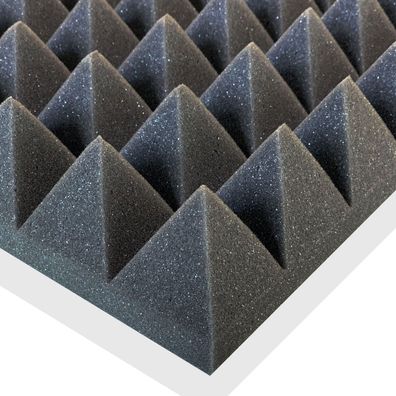 Pyramidenschaumstoff hochwertig Qualitätsschaumstoff Akustik Absorber 98x49x6cm