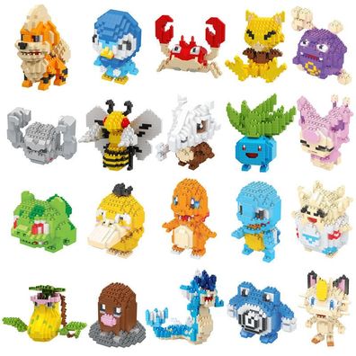 Pokémon Bausteine Butterfree Krabby Beedrill Ornamente Teenager Bauklötze Puzzlespiel