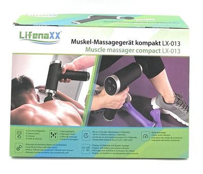 Lifenaxx Muskel Massagegerät kompakt LX-013 Massage Muskelgerät schwarz NEU&OVP