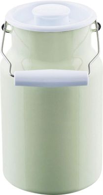 Riess Milchkanne mit Deckel 2 Liter Emaille Classic Pastell Nilgrün