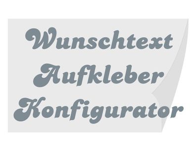 Autoaufkleber Wunschtext Klebeschrift Schrift-Fabrik Aufkleber Konfigurator