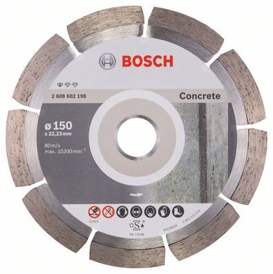 Diamanttrennscheibe Bosch Standard for Concrete 150x22,23x2,0 2608602198