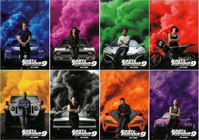 Fast & Furious 9 - 8 Original Kino-Aushangfotos - Vin Diesel - Filmposter
