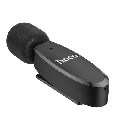 HOCO drahtloses Lavaliermikrofon für iPhone 8-pin iPhone-Anschluss L15 schwarz