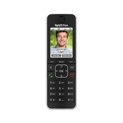 AVM FRITZ!FON C6 Black Edition Schnurloser VoIP-Anrufbeantworter, Babyfon, Freispr...