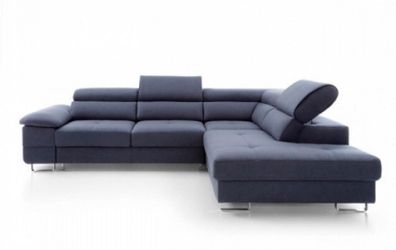 Eckgarnitur Ecksofa L Form Stoffsofa Couch Sofa Blau Polstersofa Sitz