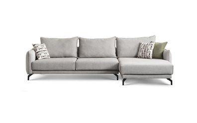 Couch L Form Ecksofa Wohnlandschaft Große Sofa Grau Modern Polstersofa
