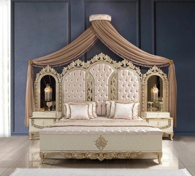 Schlafzimmer möbel Bett 2? Nachttisch Luxus-Set Neu Modern Möbel 4tlg