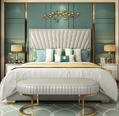 Holz Design Bett Doppel Luxus Modernes Hotel Gestell Schlaf Zimmer Neu