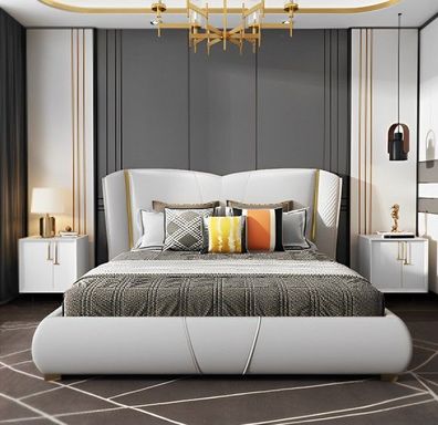 Bett Polster Design Luxus Doppel Hotel Betten Schlaf Zimmer Holz Möbel