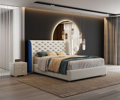 Schlafzimmer Möbel Designer Bett Bettgestell Doppelbetten Eleganz Holz