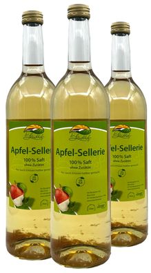 Bleichhof® Apfelsaft mit Selleriesaft - Direktsaft, vegan (3x0,72l)
