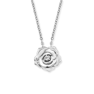 Engelsrufer Halskette ERN-ROSE-ZI Sterling Silber Rose mit Zirkonia