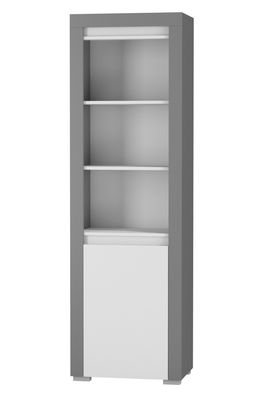 Regal 60 cm Alabama ABR-1 mit 1 Tür 4 Einlegeboden Bücherregal Standregal