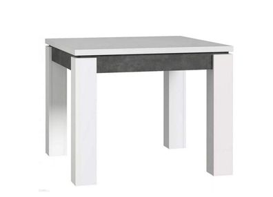 Tisch Brugia EST45, Esstisch ausziehbar 90-135-180 cm, Weiß Hochglanz