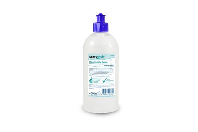 SemyCare hautmilde Seife - 15 x 500 ml Flasche - parfümfrei - dermatologisch geprüft