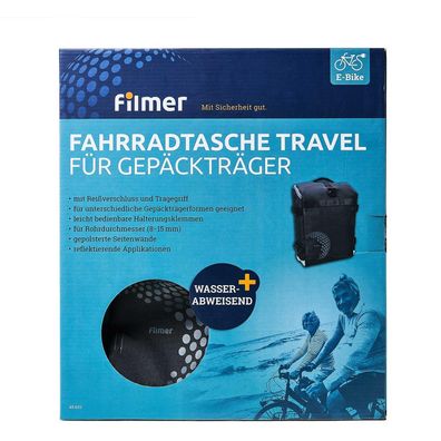 Filmer Premium 49602 Fahrradtasche Travel 15 Liter