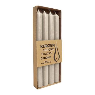 Stabkerzen aus Paraffin, Sahara, Rustic, WENZEL, 250/22 mm, Brenndauer ca. 10h, plast