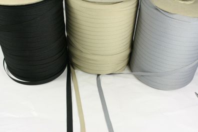 2 METER Wäscheband, Einfassband, Kantenband, 8mmbreit, schwarz, grau, beige 0,5 €/ m