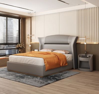 Schlafzimmer Bett Polsterbett Doppelbett Design Luxus Doppel 180x200