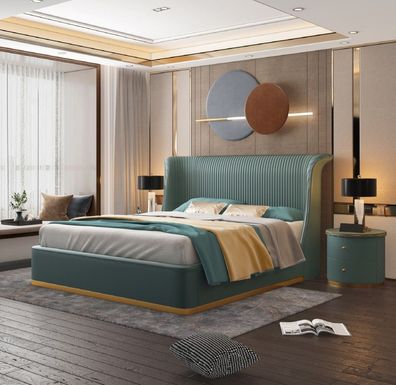 Designer Bett Schlafzimmer Betten Einrichtung Hotel Luxus Polster Neu