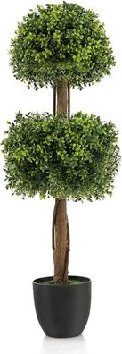 100 cm Kunstpflanze grün, Kunstbaum mit Topf, Zimmerpflanze Deko, Dekopflanze