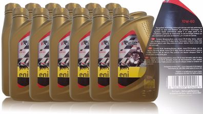 Agip 4-Takt-Motorenöl Racing 4T 10W60 neu Eni i-ride PG 10W60 12x1 Liter