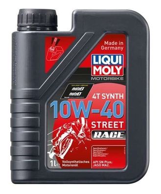 LIQUI MOLY 20753 Motorbike 4T Synth 10W-40 Street Race 1 Liter