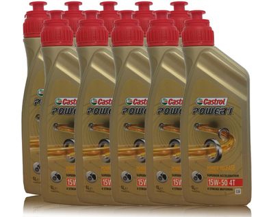 Castrol Power 1 15W-50 4T API SN, JASO MA-2 10x1 Liter