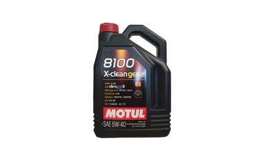 Motul 8100 X-clean gen2 5W-40 1 x 5 Liter , BMW LL04, dexos2, MB 229.52, VW 51100