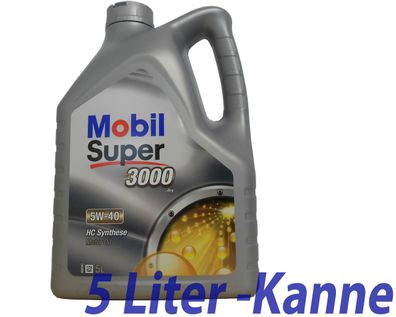 Mobil Super 3000 X1 5W-40 1x 5 Liter Motoröl , Opel, MB 229.3
