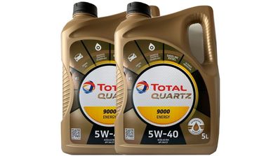 Total Quartz 9000 5W40 2x5 Liter Kanne Energy MB 229.5 Motorenöl