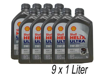Shell Helix Ultra Professional AM-L (AX, AB-L) 5W 30 9x1 Liter MB 229.51 LL-04
