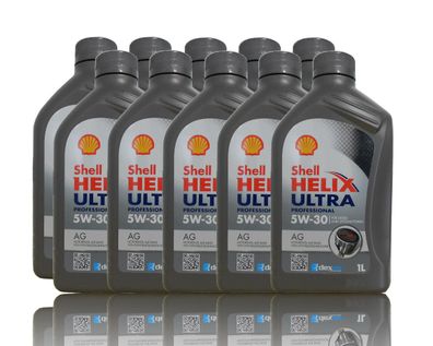 Shell Helix Ultra AG 5W30 Professional Motoren?l Opel GM Dexos2, 10x1 liter