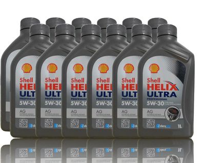 Shell Helix Ultra AG 5W30 Professional 12 x1 Liter Motor?l Opel Dexos2 API SN