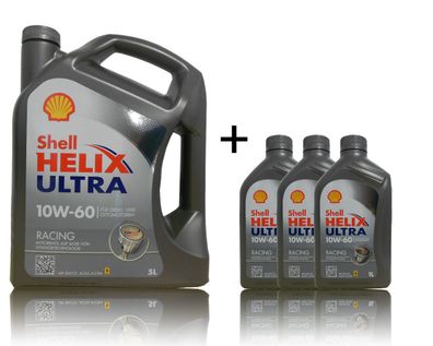 Shell Helix Ultra Racing 10W-60 1x5 + 3x1 Liter Motoren?l
