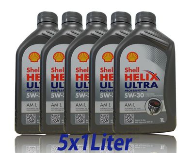 Shell Helix Ultra Professional AM-L ( AB- L) Prof. 5W-30,5x1Liter MB 229.51, LL-0