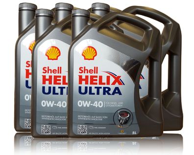 Shell Helix Ultra 0W40 Motorenöl 0W-40 Motoröl BMW MB 229.5 5x5 Liter