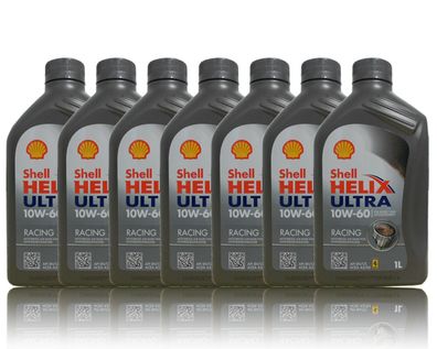 Shell Helix Ultra Racing 10W-60 7 x1 Liter Motorenöl Ferarri, Fiat